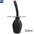 Douche anale propre noire du kit 7.6oz d'ampoule de lavement de silicone pour des femmes des hommes avec le bec Hose+4 remplaçable de 19.7in (noir)