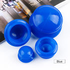 massage mettant en forme de tasse de tasse d'aspiration de silicone de la taille 4Pcs de vide bleu différent de soins de santé