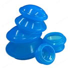 Le vide met en boîte bleu mettant en forme de tasse de soins de santé de physiothérapie de cellulites de Ventouse d'amortisseur d'humidité de silicone de massage l'anti