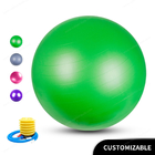 Boule adaptée aux besoins du client de yoga d'exercice d'éclat d'anti logo, boule de gymnastique rythmique