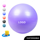 Boule anti-déflagrante du yoga 17.7inch de la forme physique 45cm de PVC avec la boule de yoga d'équipement d'exercice de boule d'exercice de compresseur