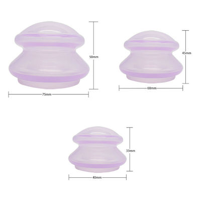 Ensemble mettant en forme de tasse facial de silicone de massage de thérapie pour le soulagement de douleurs articulaires