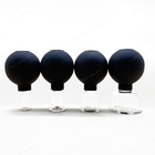 4 PCs différents   Tasses manuelles d'aspiration de silicone d'anti de cellulites de tasse de massage tasses sûres réutilisables d'aspiration mettant en forme de tasse la tasse de thérapie