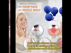 Ensemble de thérapie par ventouses en verre pour le visage anti-cellulite, 4 tailles