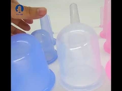 Ensemble de ventouses réutilisables de cellulite de vide de silicone de 6.8*53/6*1.5cm anti