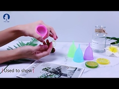 La tasse molle menstruelle de période réduit restreindre la protection de fuite d'heure de demi-heure