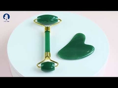 Trousse d'outils naturelle faciale de la peau 100% Jade Roller Gua Sha Massage pour la détente de muscle