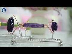 Rouleau de beauté du visage, soins de la peau, masseur à Quartz Rose, rouleau de Jade
