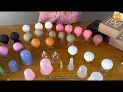 Ensemble de gouttières en verre pour le visage Gouttières en silicone Hijama pour le visage et le dos